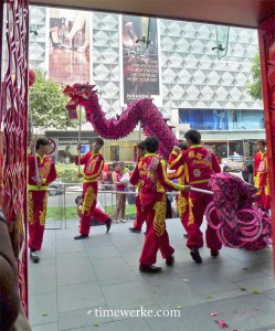 22 February 2013, 12.18pm. The dragon dance. The fiery red dragon represents “excitement”. Photo: © TANG Portfolio