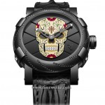 Romain Jerome’s Día de los Muertos on a black PVD-coated steel case. Five versions are available. Photo: © Romain Jerome