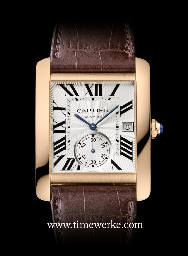 The Cartier Tank MC watch in 18K pink gold. This is the same model worn by Andy Lau in the short film. It is powered by the self-winding Calibre 1904 MC, the first Manufacture movement made by Cartier. Photo: © Cartier