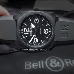 Bell & Ross BR 03-92 Ceramic in matte black housed in a 42mm ceramic case and water-resistant to 100 metres. Photo: © TANG Portfolio. 2014 BaselWorld